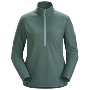 Arc'teryx Delta LT Zip Neck Fleece Baselayer Jacket in Muse/Muted Green, Small